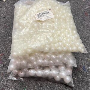 Elegant White and Cream Beads for Party Decorations